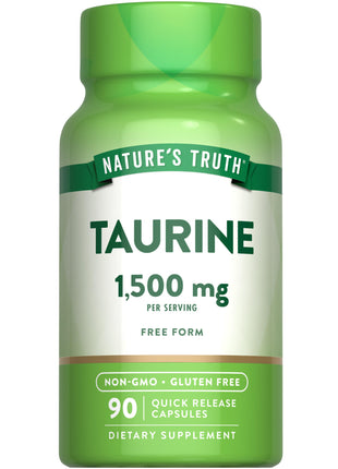 Natures Truth Taurine Supplement | 1500mg | 90 Capsules | Non-GMO & Gluten Free Amino Acid Supplement