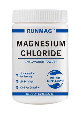 Natural Magnesium Chloride Powder Oral Supplement Crystal Powder Magnesium Supplement Food Grade300g(10.58oz)/Bottle