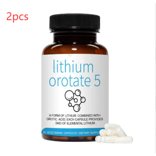 Lithium Orotate 5mg - 60 caps| Mood, brain & Nervous System Support