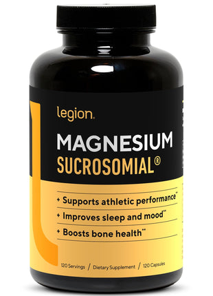 Legion Sucrosomial Magnesium Supplements - High Absorption Magnesium Supplement for Women & Men - Magnesium Mineral Supplements to Help Boost Athletic Performance & Overall Health - 120 Servings