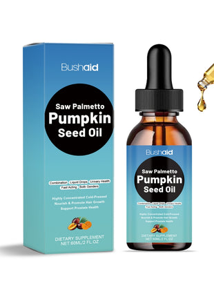🎃 BushAid Pumpkin Seed Drops 60ml | Hair Growth & Prostate Health Support | Cold Pressed Formula