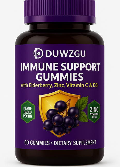Sambucus Elderberry 60 Gummies – Immune Support with Zinc, Vitamin C & D3