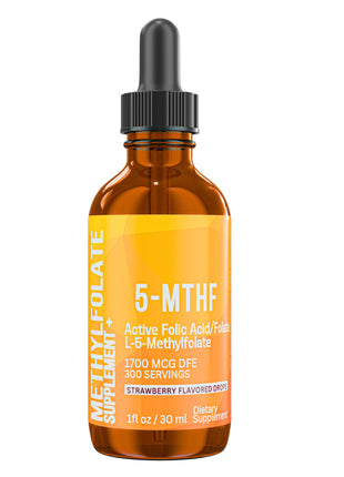 METHYLFOLATE SUPPLEMENT 5-MTHF Supplement (200 Servings 1700 DFE) Methylated B9 Vitamin Active Folic Acid/Methylated Folate Supplement Drops