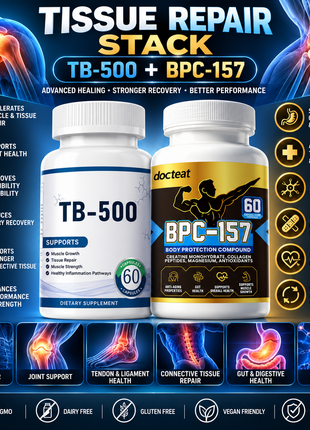 Wolverine Stack Tissue Repair|BPC 157 1000mg + TB 500 Stack | 60 Capsules each