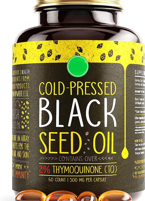 Black Seed Oil 500mg | 60 Softgels | 2% Thymoquinone