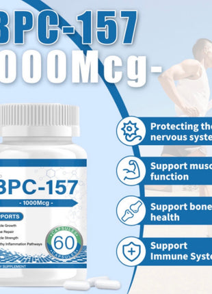 BPC 157 Amino acids branched chain & Muscle Growth Recovery |1000mg - 60 capsules