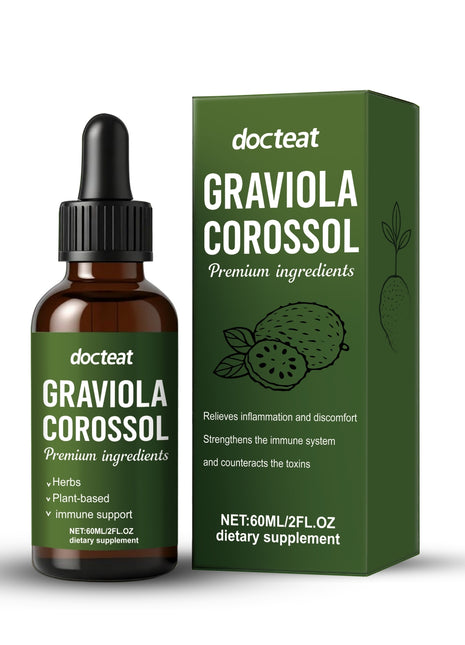 Docteat Graviola Corossol Drops 60ml – Plant-Based Soursop Extract