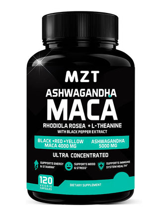 Ashwagandha Maca + Rhodiola Rosea Complex| Mood Booster - 120 Caps