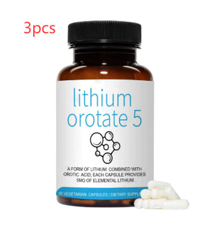 Lithium Orotate 5mg - 60 caps| Mood, brain & Nervous System Support