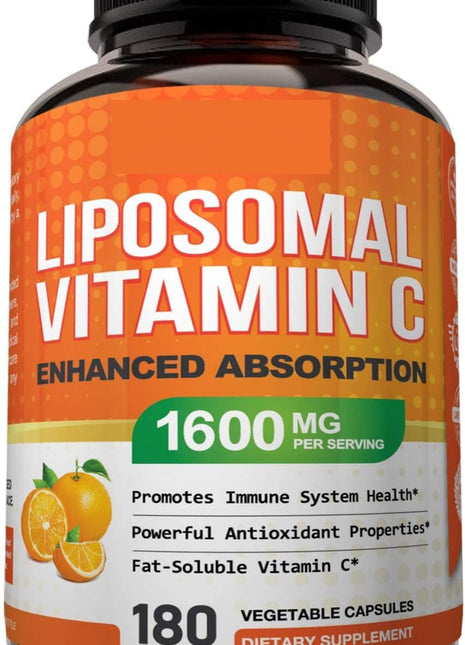 Liposomal Vitamin C 1600mg – 180 Capsules | High Absorption