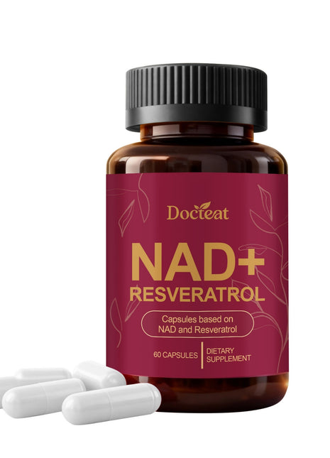NAD+ + Resveratrol 60 Capsules| Anti-Aging Cellular with Quercetin & TMG