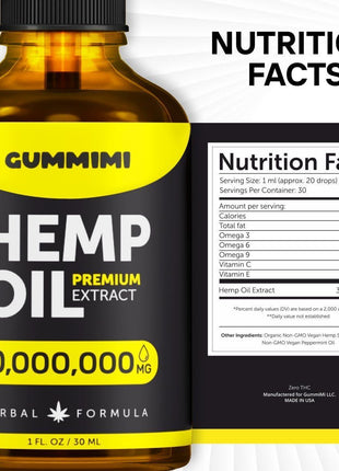 Оrganic Oil 10 000 000 mg Natural Drops Rich in Vitamins B C E & Omega 3 6 9