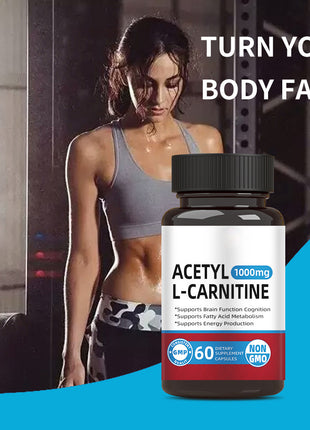 Acetyl L- Carnitine| Fat burner, brain & cognitive booster - 60 caps