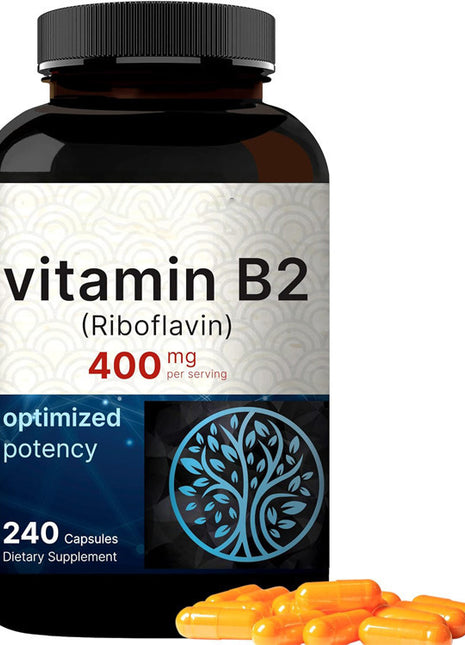 Vitamin B2 Riboflavin 400mg – 60 Caps