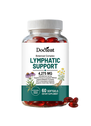 Docteat Lymphatic Support 4275mg – Antioxidant Blend with Echinacea - 60 Softgels