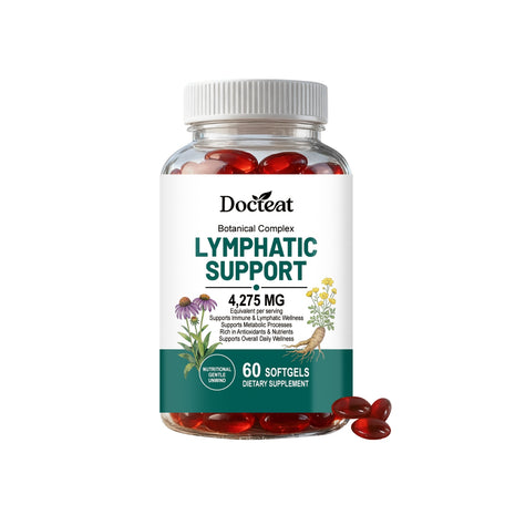 Docteat Lymphatic Support 4275mg – Antioxidant Blend with Echinacea - 60 Softgels