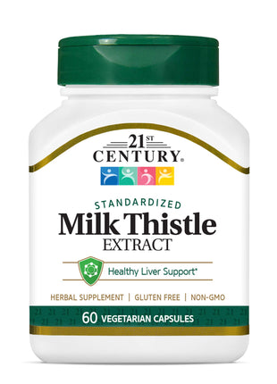 21st Century Vitamins Thistle Extract Veg Capsules 60 Count (21338)