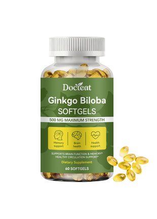 Ginkgo Biloba Extract 60 Softgels – Memory, Focus & Circulation Support