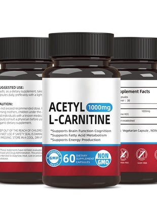 Acetyl L- Carnitine| Fat burner, brain & cognitive booster - 60 caps