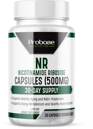 Probase Nutrition NMN Alternative NR Supplement NAD+ Supplement | Nicotinamide Riboside Supplement is Formulated for Energy and General Wellness | 30ct/500mg 30-Day Supply