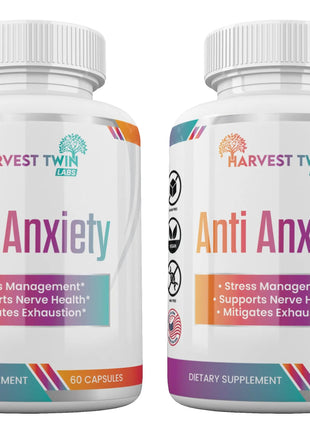 Anti-Anxiety Supplement for Stress Reduction, Cortisol Levels, Relaxation, and Mood Balance
