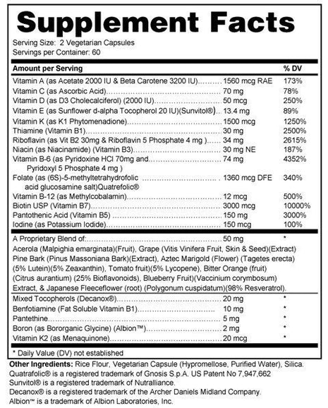 Chiron Scientific TotalBody Wellness | Multi-Vitamins | 120 Capsules