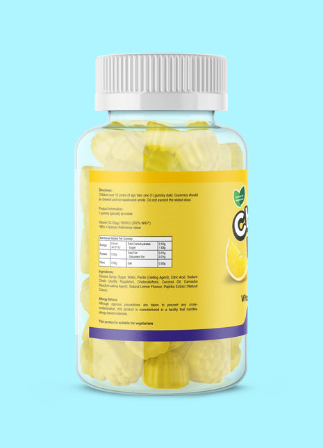 Vitamin D3 Gummies - Lemon Flavour (For Kids)