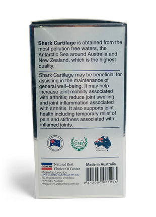 Costar Shark Cartilage 750mg 365 Capsules - Joint Support Supplement