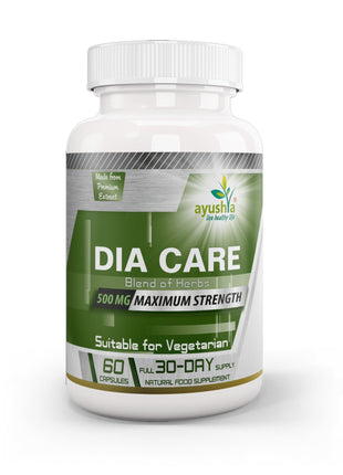 Ayushya Dia Care Capsules (Glucose Care Blend) Glucose Wellness Support - Vegan, Gluten Free, Non-GMO, 60 Capsules-0