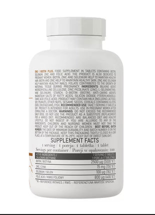 Ostrovit Biotin (Vitamin B7) - 60 capsules