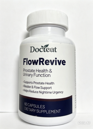 Docteat FlowRevive Prostate Health | Supports Bladder Function & Reduces Night time Urgency | 60 Capsules | Powerful Formula