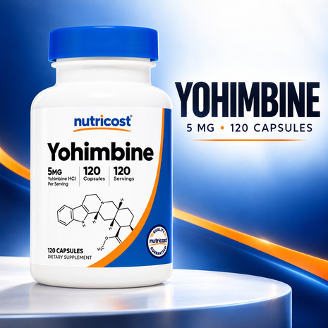 Yohimbine HCL - 5mg | 120 Capsules