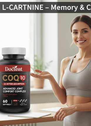 Suprema Fuel Memory Booster & Cognitive Stack | ALCAR 1000mg+ CoQ10 100mg - 60 Caps/bottle