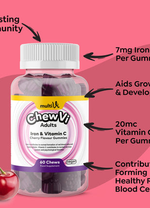 Iron & Vitamin C Gummies - Cherry Flavour