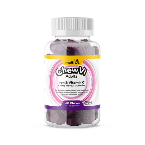 Iron & Vitamin C Gummies | Cherry Flavour| 60 gummies