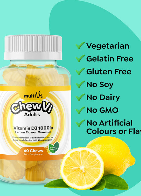 Vitamin D3 Gummies - Lemon Flavour