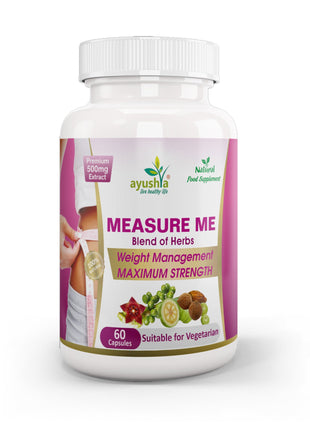 Ayushya Measure Me Capsules (Metabolism Blend) Active Lifestyle & Healthy Weight Support - Vegan, Gluten Free, Non-GMO, 60 Capsules-0