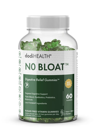 DodiHealth N0 Bloat Gummies – Sugar-Free Digestive & Gut Support | 60 Gummies