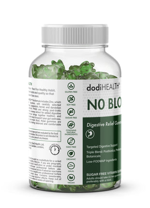 DodiHealth N0 Bloat Gummies – Sugar-Free Digestive & Gut Support | 60 Gummies