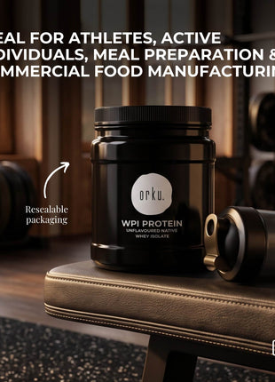 Orku 400g Whey Protein Isolate Powder WPI 90% Unflavoured Native Jar