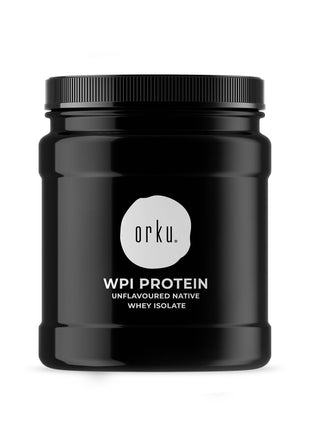 Orku 400g Whey Protein Isolate Powder WPI 90% Unflavoured Native Jar