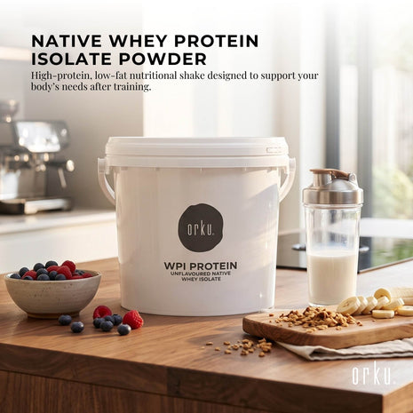 Orku 2Kg Whey Protein Isolate Powder WPI 90% Unflavoured Native