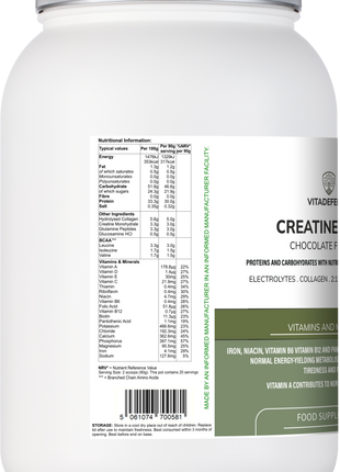 Creatine Multi | Chocolate Flavour Recovery Shake with BCAA, Collagen, Electrolytes, Vitamins & Minerals – 1.8 kg