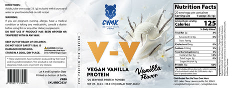 CVMK Plant-Based Vegan Protein Powder 662g | Daily Protein Supplement