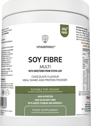 Soy Fibre Multi | Chocolate Flavour Protein Powder with Vitamins & Minerals | 300 g