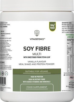 Soy Fibre Multi | Vanilla Flavour Protein Powder with Vitamins & Minerals – 300 g