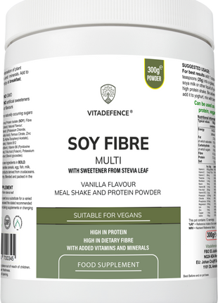 Soy Fibre Multi | Vanilla Flavour Protein Powder with Vitamins & Minerals – 300 g