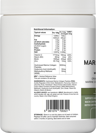 Marine Collagen Multi | Orange & Mango Flavour Powder with Hyaluronic Acid, MSM, Vitamins & Minerals – 315 g