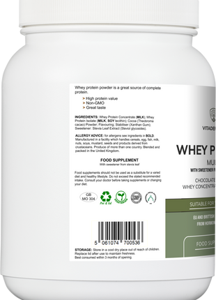 Whey Protein Multi | Chocolate Flavour Protein Powder with Stevia – 600 g