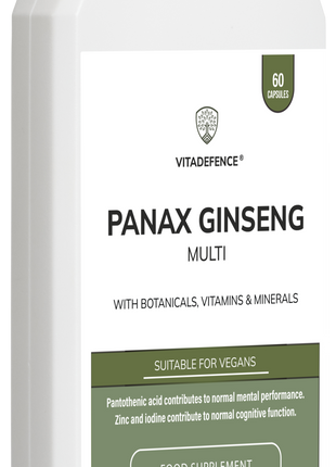 Panax Ginseng Multi | With Botanicals, Vitamins & Minerals – 60 Capsules